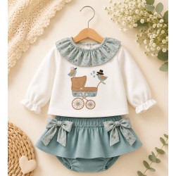 Conjunto cochecito blanco