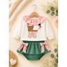 Conjunto cochecito rosa