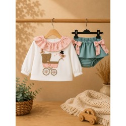 Conjunto cochecito rosa