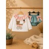Conjunto cochecito rosa