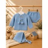Conjunto punto 3 piezas azul