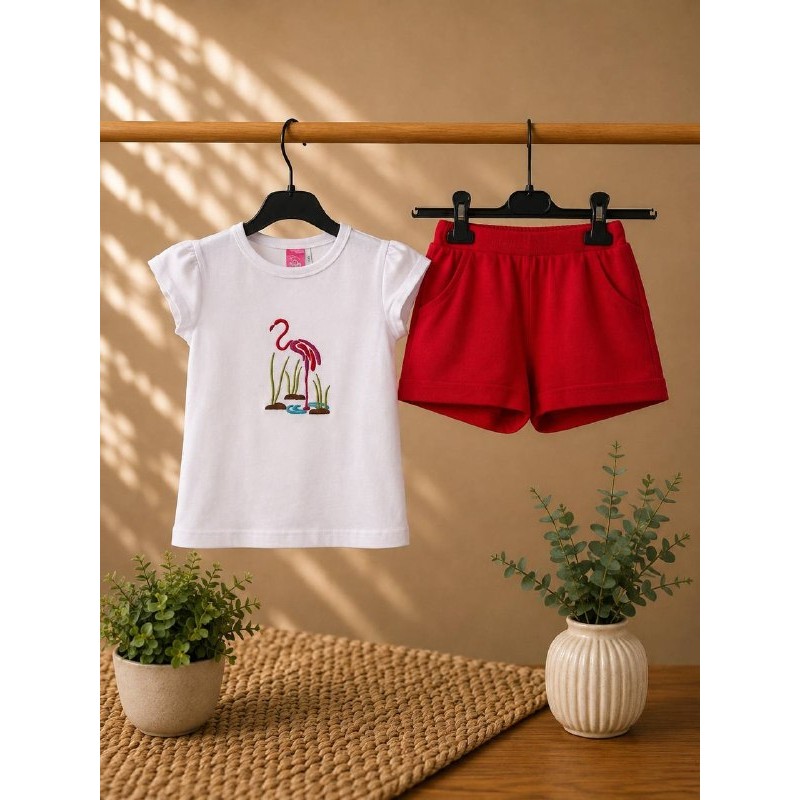 conjunto flamenco rojo