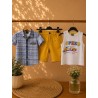 conjunto 3piezas con camisa amarillo