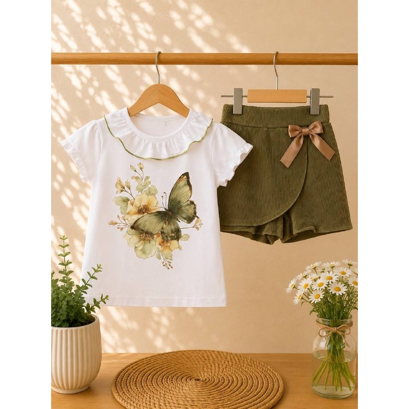 conjunto mariposa verde