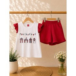 conjunto casitas de playa rojo