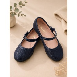 merceditas azul con flor