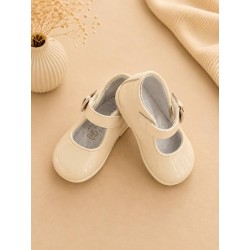 zapato arena charol con lazo